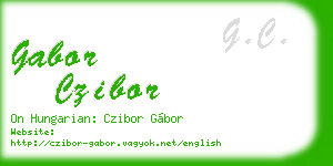 gabor czibor business card