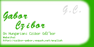 gabor czibor business card